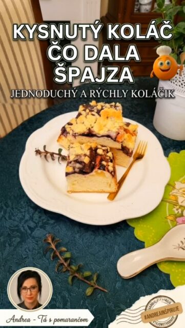 💜 Kysnutý KOLÁČ " čo dala špajza" 💜
​ Keď sa vám v špajzi stretnú domáce slivky,dule a čučoriedkový kompót, vznikne táto neskutočne šťavnatá dobrota. Nadýchané kysnuté cesto a chrumkavá mrvenička sú závislosť! 🤤
​Uložte si recept, kým vám nezmizne! 📌
​🛒 Čo budete potrebovať?
Cesto:
​500 g polohrubej múky
​250 ml vlažného mlieka
​80 g roztopeného masla
​60 g cukru 
1 vajce
​1/2 kocky droždia
štipka soli
​Ovocná bomba:
​Čučoriedková „kaša“ (scedený kompót) + 1 PL Zlatého klasu alebo zemiakového škrobu, škoricový cukor, rumová esencia
​Slivkový a dulový kompót (scedené, nakrájané na štvrtky)
​Chrumkavá mrvenička:
​80 g hrubej múky
​50 g práškového cukru
​50 g studeného masla
​👩‍🍳 Postup v skratke:
1️⃣ Vymiesime hladké cesto a necháme ho 1 hodinu v teple poriadne vykysnúť. 🎈
2️⃣ Vykysnuté cesto vyvaľkáme, roztiahneme na plech.
3️⃣ Čučoriedkovú kašu zmiešame so škrobom,cukrom,esenciou a natrieme na cesto ako základ. 🎨
4️⃣ Navrch husto poukladáme slivky, dule a všetko zasypeme štedrou dávkou mrveničky.
5️⃣ Pečieme na 180 °C cca 25-30 minút dozlatista.
​Vôňa domova zaručená! ✨

​#pecenie #taspomarancom #kysnutecesto #recepty #dnespečiem